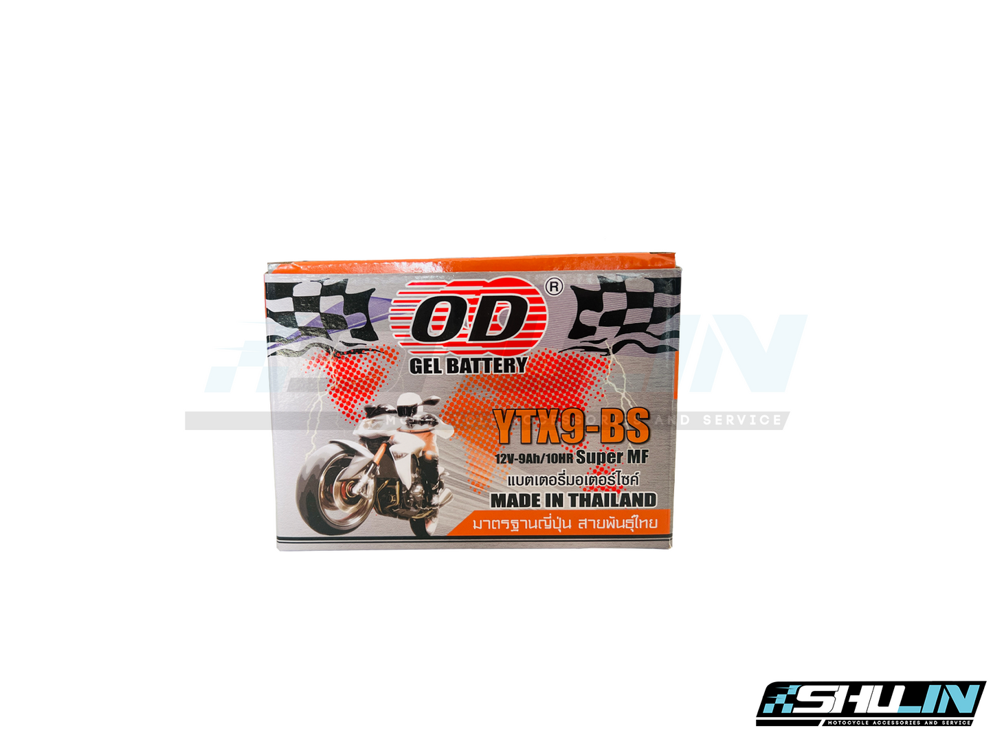 แบตเตอรี่แห้ง OD YTX9-BS (12V9Ah) STEEP, SUPER 4, CBR400,BANDIT