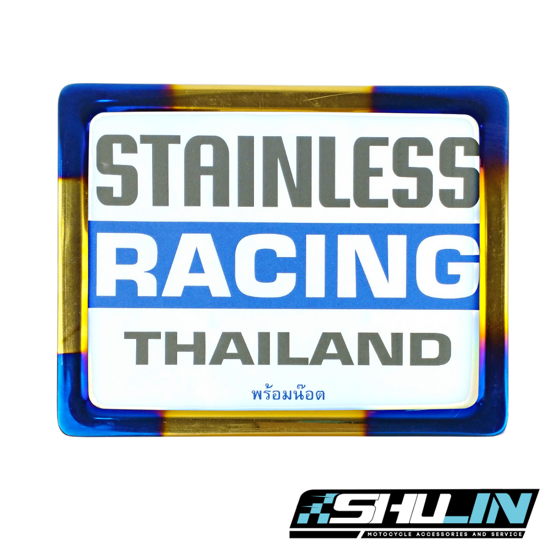 ป้ายทะเบียน STAINLLES RACING THAILAND  รุ่น  P.0646 สแตนเลส ไทเท